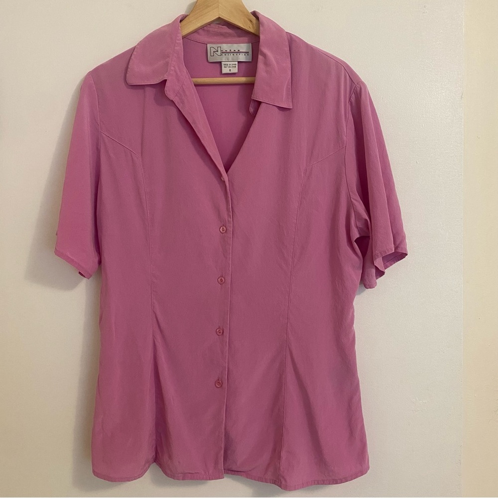 Vintage silk Nygard short sleeve blouse